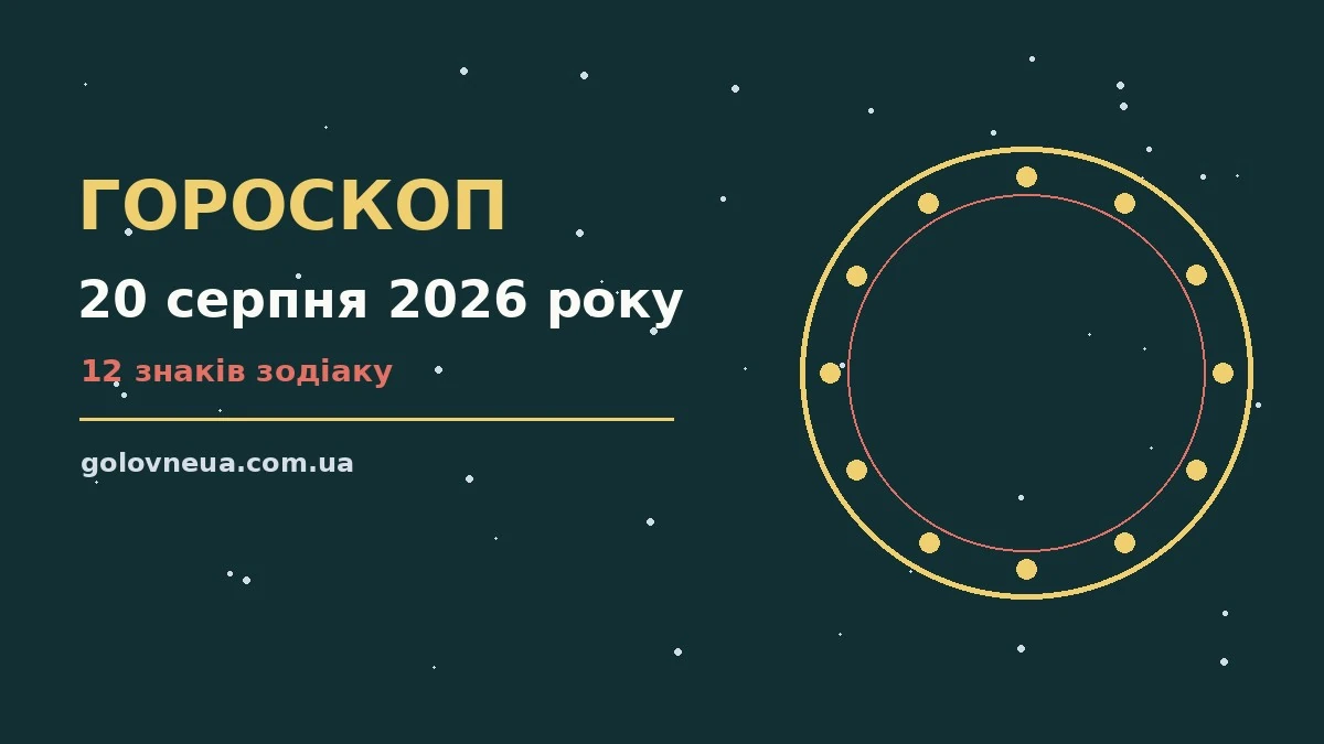 Гороскоп на 20 серпня 2026 року: прогноз для всіх знаків про настрій, справи та гроші