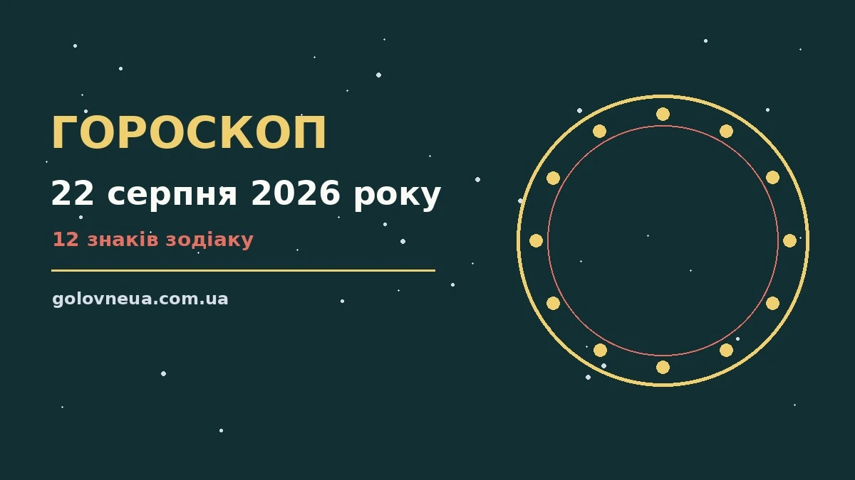 Гороскоп на 22 серпня 2026 року: прогноз для всіх знаків про настрій, справи та гроші
