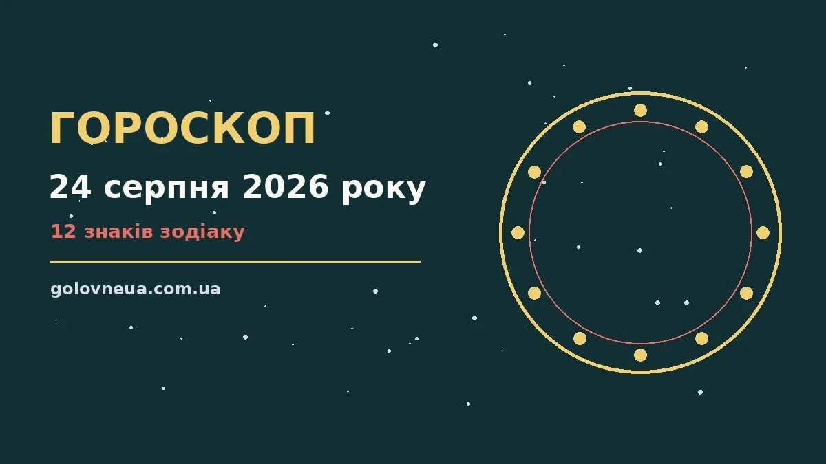 Гороскоп на 24 серпня 2026 року: прогноз для всіх знаків про настрій, справи та гроші