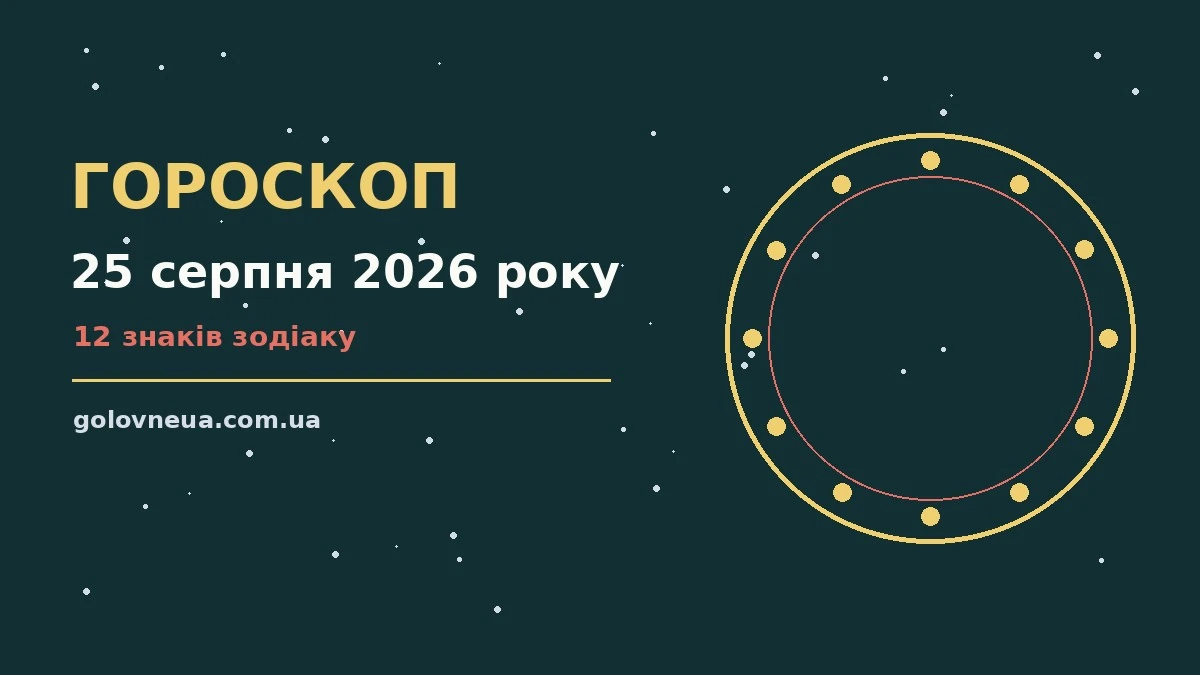 Гороскоп на 25 серпня 2026 року: прогноз для всіх знаків про настрій, справи та гроші