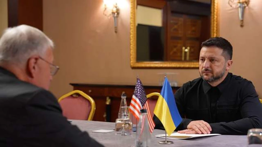 Володимир Зеленський та Кіт Келлог під час зустрічі в Києві 22 серпня 2026 року
